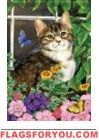 Flower Box Kittens Garden Flag