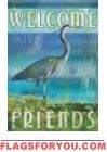 Blue Heron Garden Flag