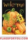 Welcome Pumpkin Garden Flag