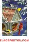 Winter Feeder Garden Flag
