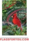 Heaven Sing Cardinal Garden Flag