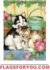 Garden Kittens Garden Flag