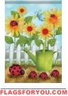 Ladybug Parade Garden Flag