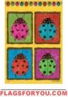 Ladybug Square Garden Flag