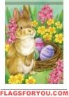 Springtime Rabbit Garden Flag