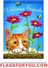 Curious Kitty Garden Flag