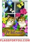 Window Box Kitten Garden Flag
