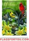Songbird Welcome Garden Flag