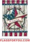 Patriotic Barn Star Garden Flag
