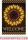 Sunflower Greeting Garden Flag