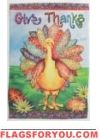 Quirky Turkey Glitter Garden Flag