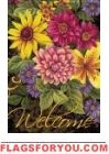 Fall Dahlias & Daisies Garden Flag