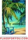 Beachside Hideout House Flag
