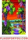 Coastal Sunset House Flag