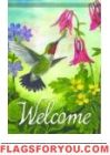 Hummingbird Morning House Flag