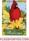 Welcome Cardinal Garden Flag