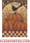 Pumpkin Checks House Flag