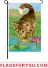 2 left - Nice To Meet You cat Garden Flag
