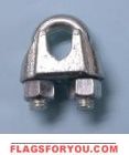 1/8" x 25 Malleable Wire Rope Clip Zinc Plated - 1 piece