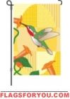 1 left - Morning Glory Humming Bird Garden Flag