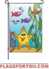 Finding Starfish Garden Flag