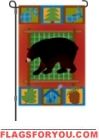 1 left - Bear Quilt Garden Flag