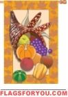 Harvest Cornucopia House Flag