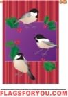 Holiday Chickadee House Flag