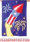 4th Of July Celebration House Flag
