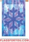 Crystal Snowflake House Flag