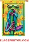 Cool Frog House Flag