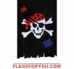 Jolly Roger Crafted Applique Flag