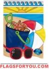 Beach Fun Appliqu� Garden Flag