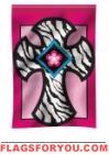 Zebra Cross Appliqu� Garden Flag