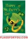St. Patty Day Appliqu� Garden Flag