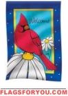 Daisy Cardinal Appliqu� Garden Flag