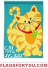 Cat People Applique Garden Flag