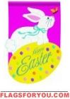 Cotton Tail Applique Garden Flag