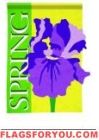 Spring Iris Applique Garden Flag