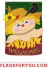 Scarecrow Appliqu� House Flag
