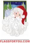 Santa Appliqu� House Flag