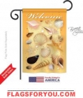Welcome Shells Garden Flag
