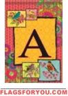 Ladybird Flag A - Monogram Garden Flag