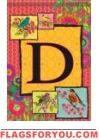 Ladybird Flag D - Monogram Garden Flag