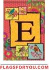 Ladybird Flag E - Monogram Garden Flag