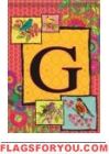 Ladybird Flag G - Monogram Garden Flag