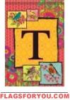 Ladybird Flag T - Monogram Garden Flag