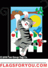 Climbing Cat Garden Flag