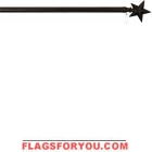 60� black star metal house flag pole