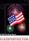 US Fireworks Garden Flag